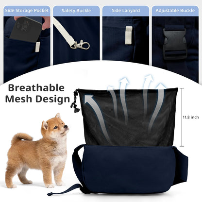 Dog Sling Carrier for Small Dogs and Cats, Lightweight Collapsible Pet Travel Bag with Adjustable