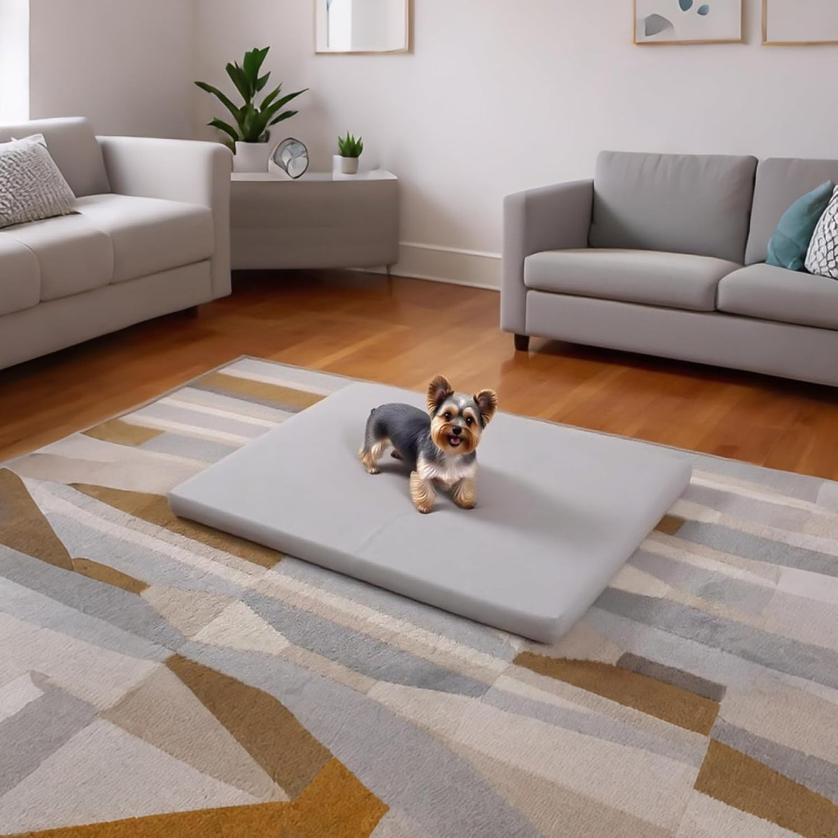 Dog Mat,19"x 30"Dogs Crate Pad,Indoor Non-Slip & Waterproof Dog Mat,Easy Wipe Clean in