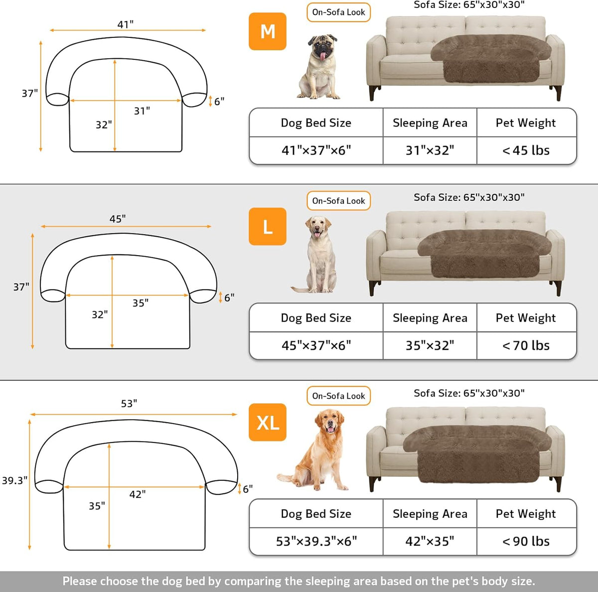 Calming Dog Bed Fluffy Plush Dog Mat for Furniture Protector with Removable Washable Cover for