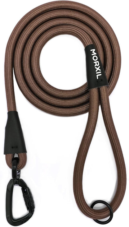 Rope Dog Leash, 4 ft Heavy Duty Dog Leash with Aviation Aluminum Auto Locking Carabiner, Strong