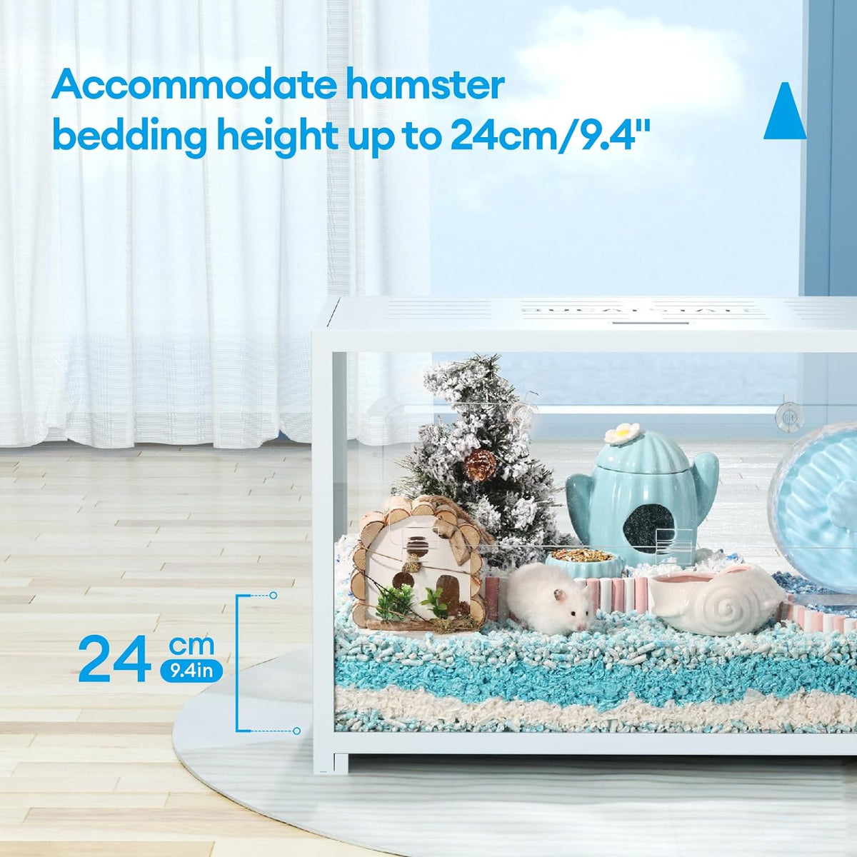 BUCATSTATE Hamster Cage Metal 2.0 - Small Animal Habitats Large Stackable with Top Access Easy