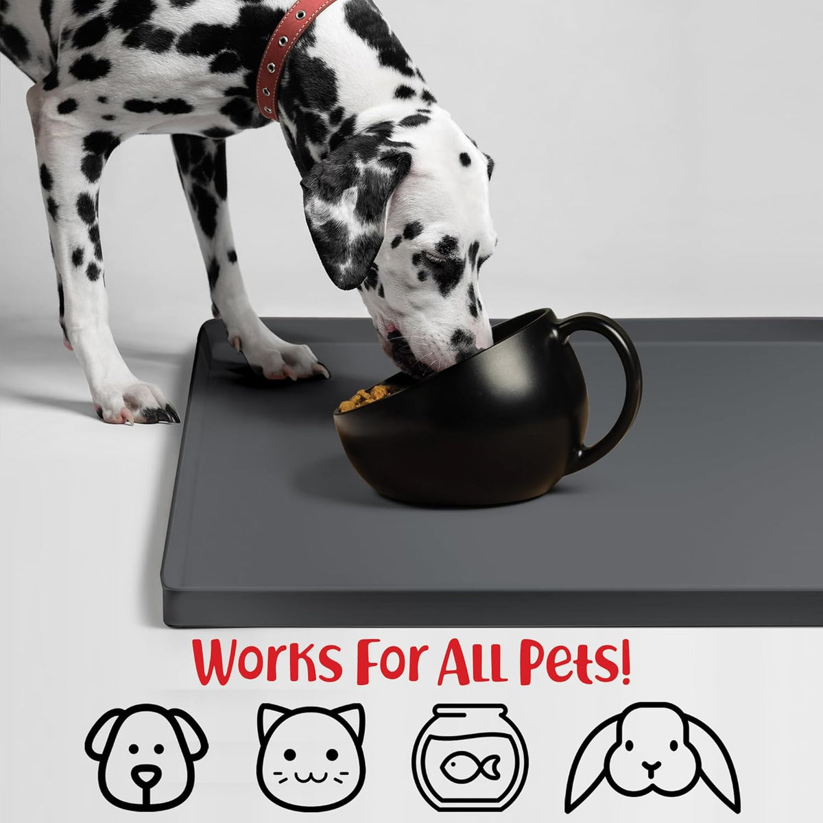 DogBuddy Dog Food Mat – Waterproof Dog Bowl Mat for Food and Water, Silicone Pet Feeding Mats for