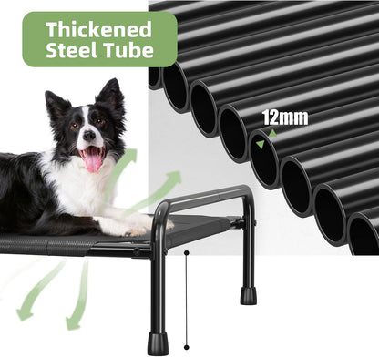 Raised Dog Bed, Outdoor Dog Bed for Dogs, Cooling Elevated Pet Cot, Durable and Sturdy Pet Bed