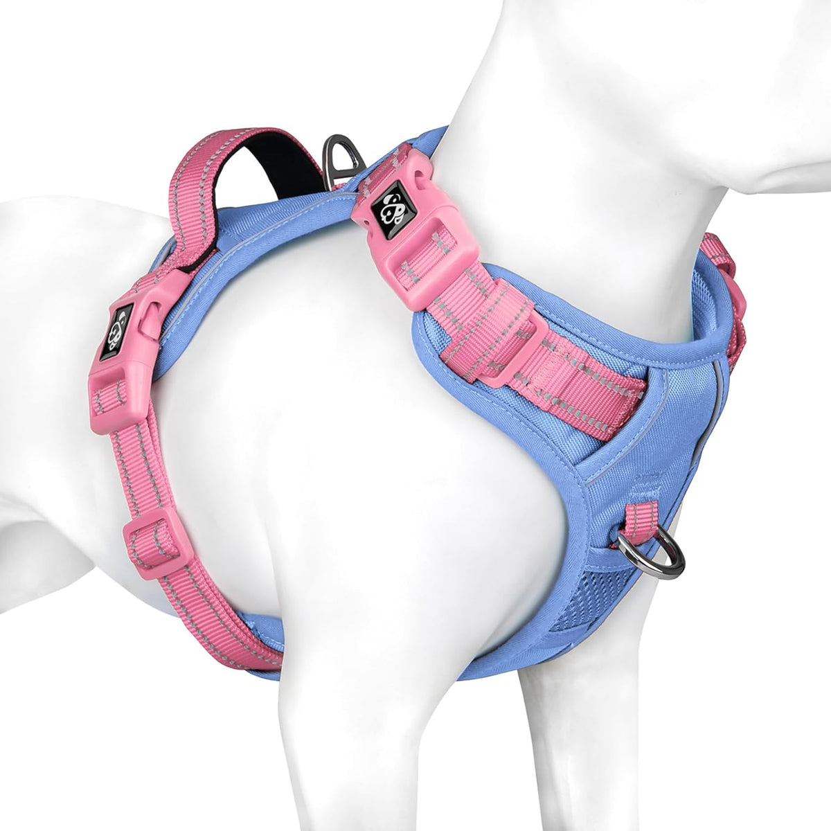 PHOEPET No Pull Dog Harness, Unique Colors Reflective Adjustable Dog Vest, with Soft Training