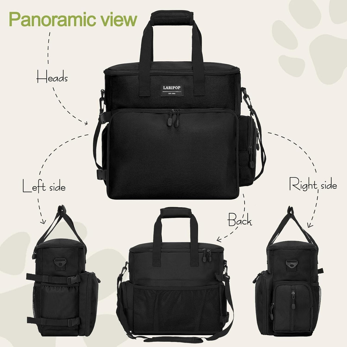 Dog Travel Bag,Weekend Pet Travel Bag Set for Dog and Cat,Airline Approved Tote Multi-Function Dog
