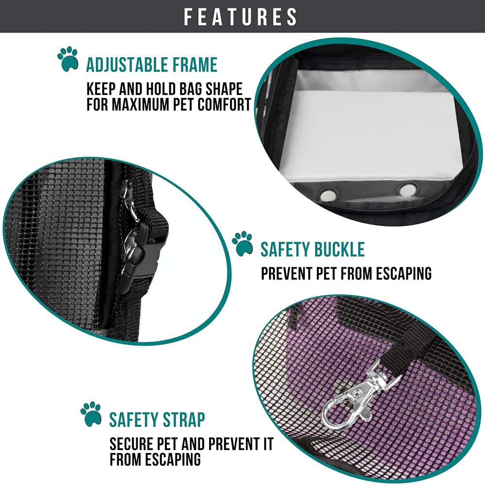 PetAmi Dog Purse Carrier for Small Dogs, Airline Approved Soft Sided Pet Carrier with Pockets
