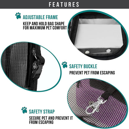 PetAmi Dog Purse Carrier for Small Dogs, Airline Approved Soft Sided Pet Carrier with Pockets
