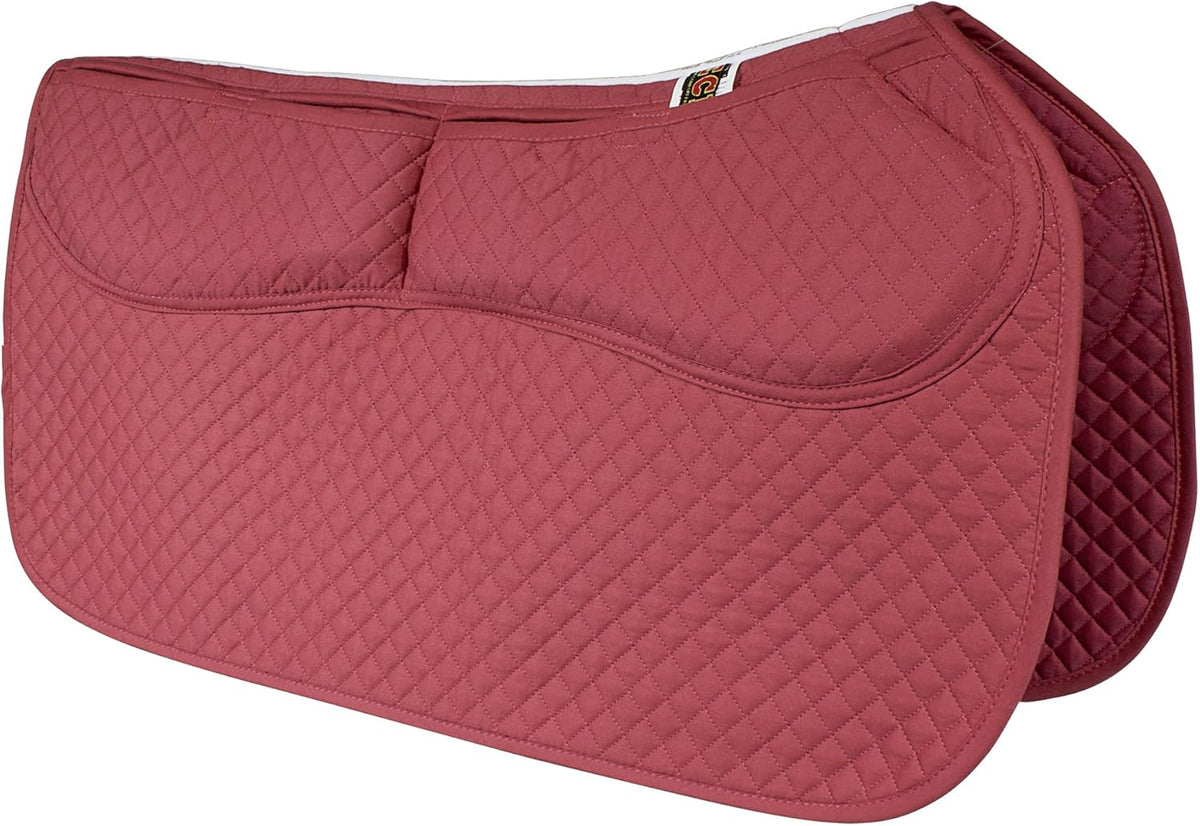 ECP Equine Comfort Products Thermoregulating Western Saddle Pad, Machine Washable Contoured Fit