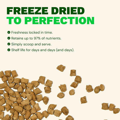 Get Joy Gut Health Fresh Freeze Dried Raw Meal, Chicken Recipe, 32 Ounce Bag, Dog Food for Dogs of