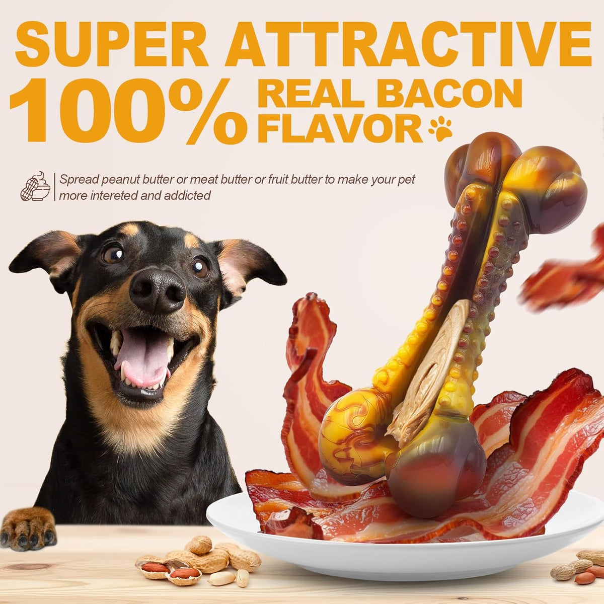 Dog Toys for Aggressive Chewers, Indestructible Dog Chew Toys for Large Medium Small Breed, Tough