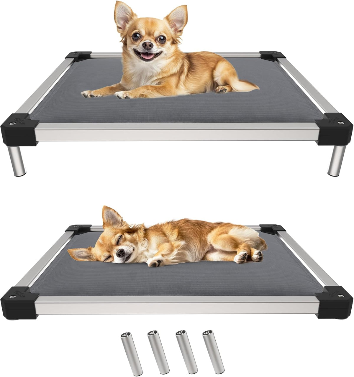 FXW TitanNest Chew-Proof Elevated Dog Bed, Raised Cot for Indoor/Outdoor/Camping Use, Durable &