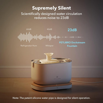 PETLIBRO App-Controlled Cat Water Fountain, Pet Water Fountain with Stainless Steel Tray, Water