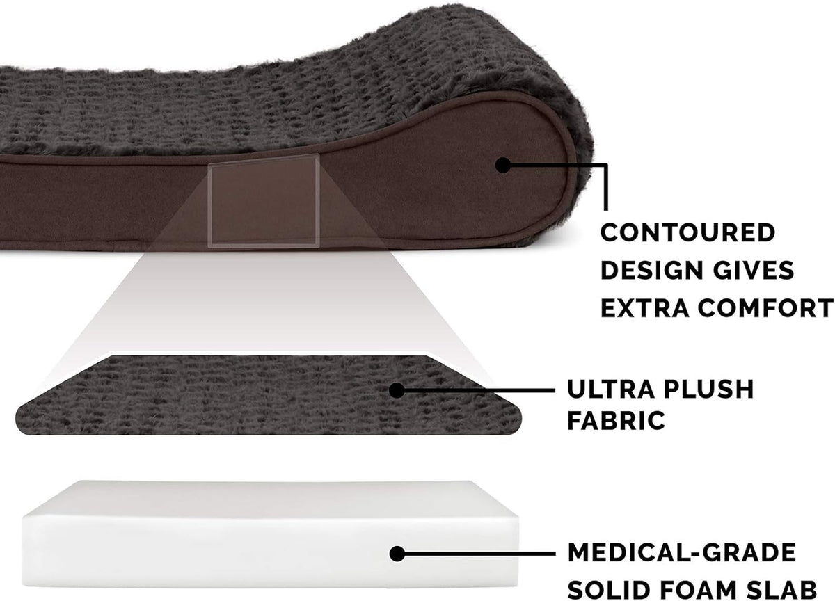 Furhaven Orthopedic Dog Bed for Large/Medium Dogs w/ Removable Washable Cover, For Dogs Up to 38