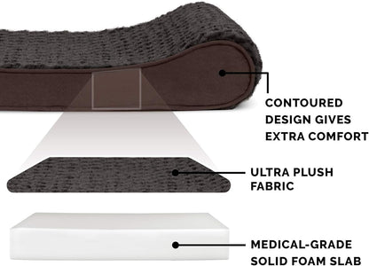 Furhaven Orthopedic Dog Bed for Large/Medium Dogs w/ Removable Washable Cover, For Dogs Up to 38