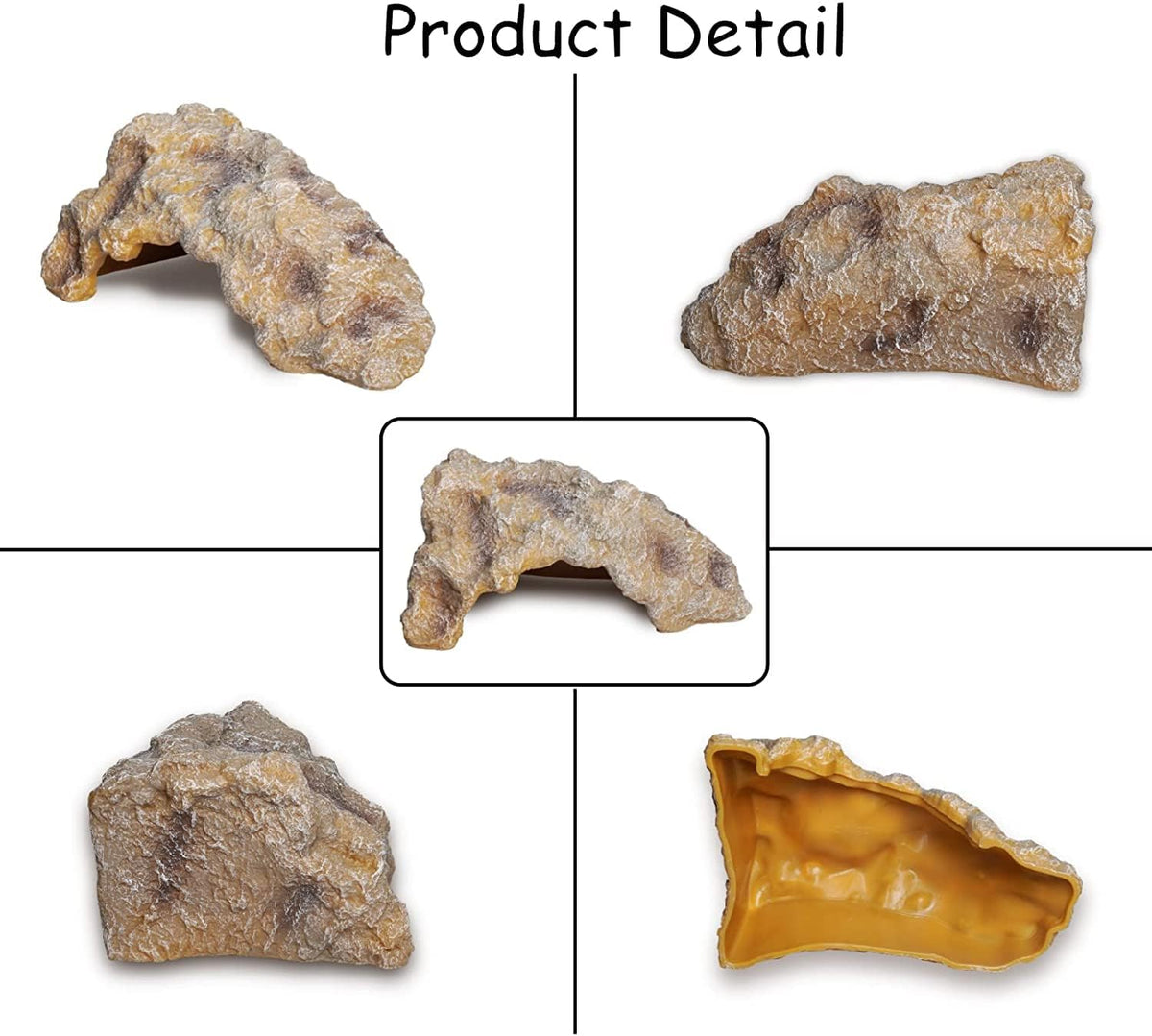 Reptile Hides Large Rock Reptile Cave Hideout Terrarium Habitat Decor Ornament Shelter for Snake