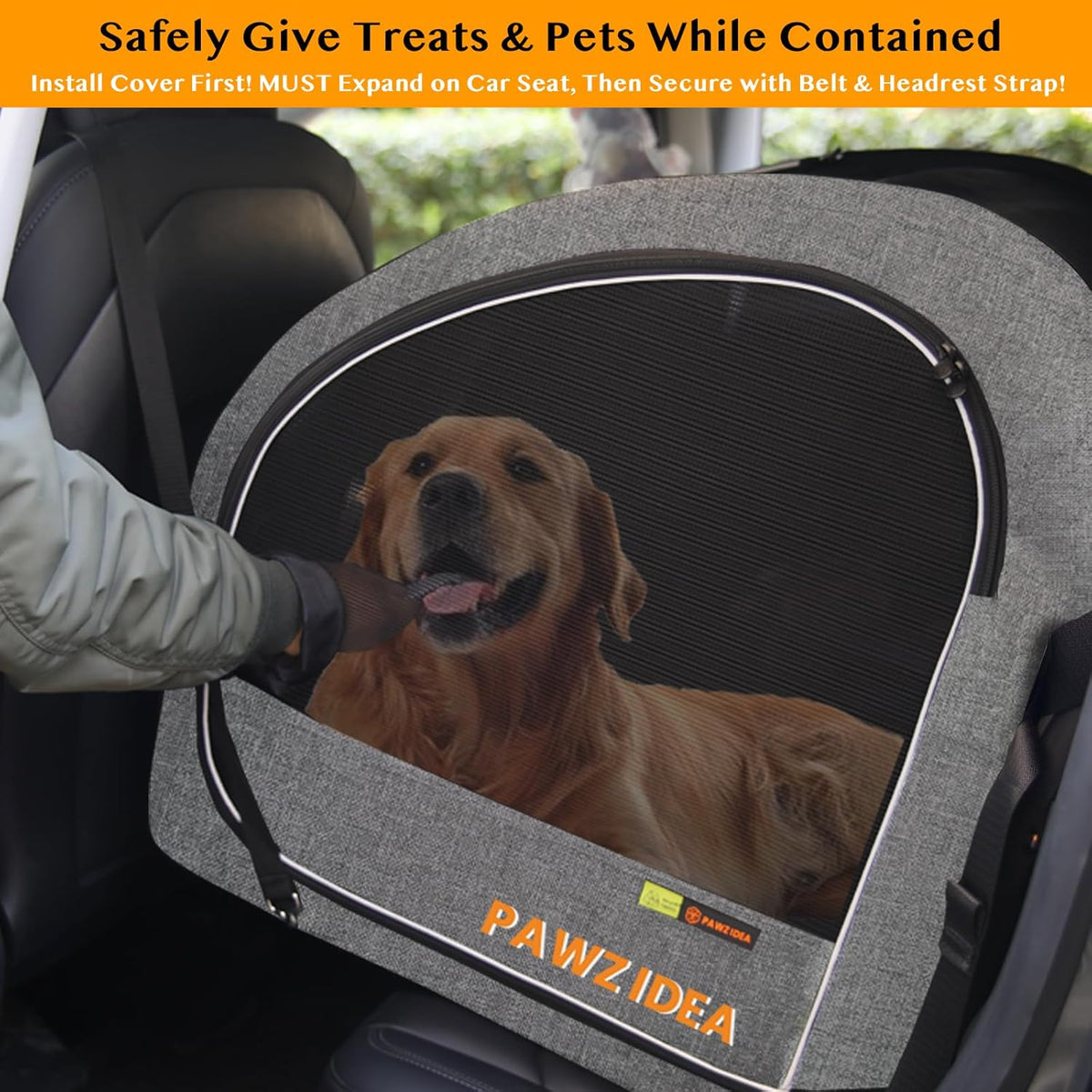 PAWZIDEA Dog Stroller for Large Dogs, Pet Stroller with Detachable Carrier for Portable Dog Crate