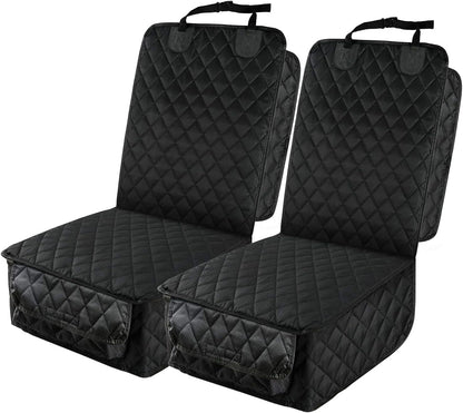 PETICON Waterproof Front Seat Car Cover 2 Pack, Full Protection Dog Car Seat Cover with Side Flaps