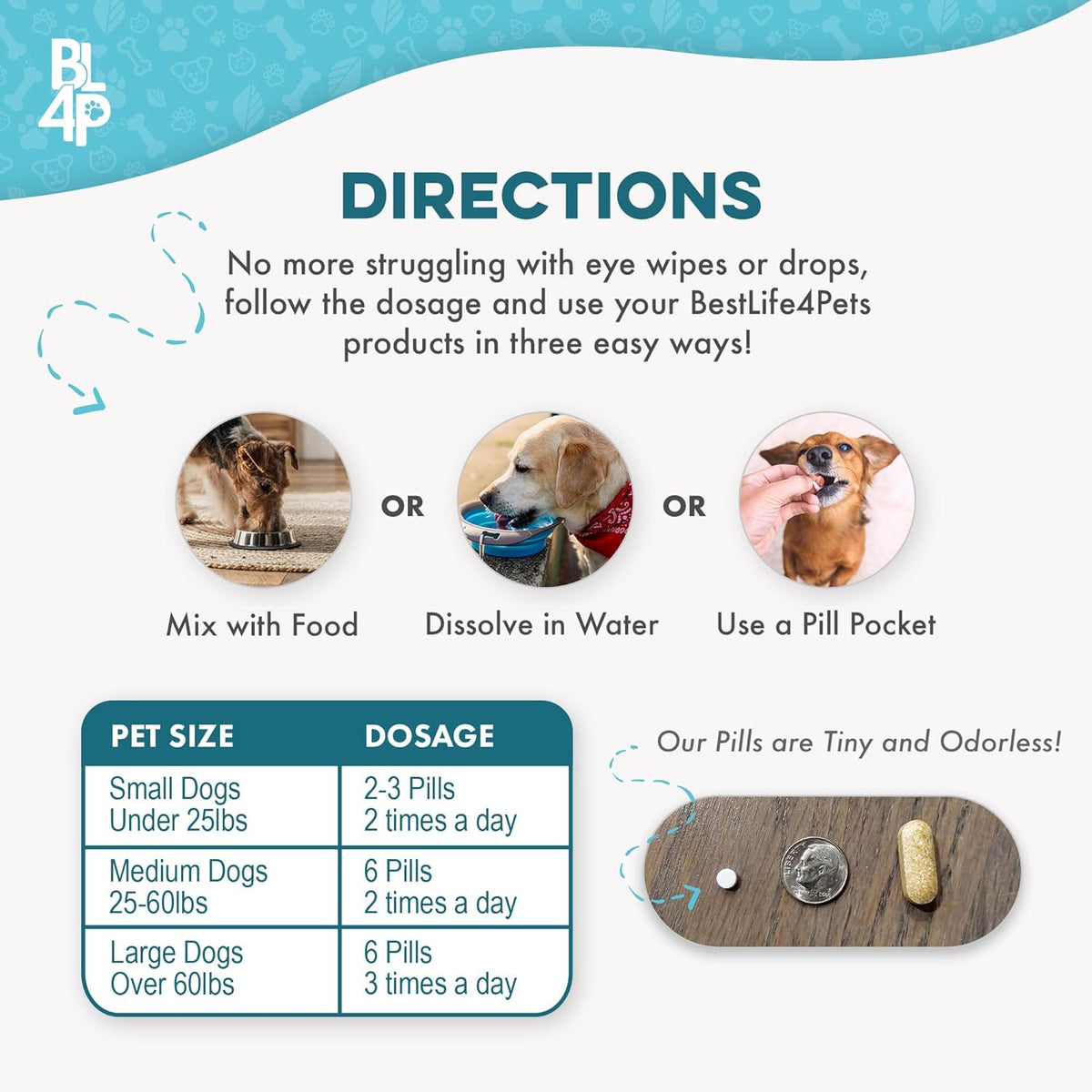 Dog Eye Care & Infection Treatment, Natural Dog Supplements for Conjunctivitis, Swelling, Dry Eyes