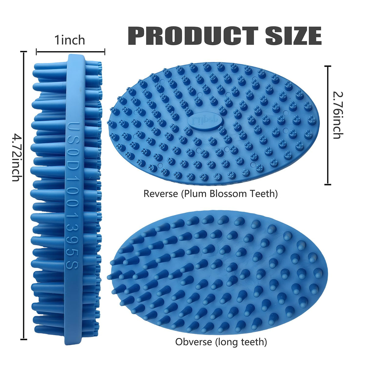 Dog Grooming Brush, Lilpep Pet Shampoo Bath Brush Soothing Massage Rubber Comb with Adjustable Ring