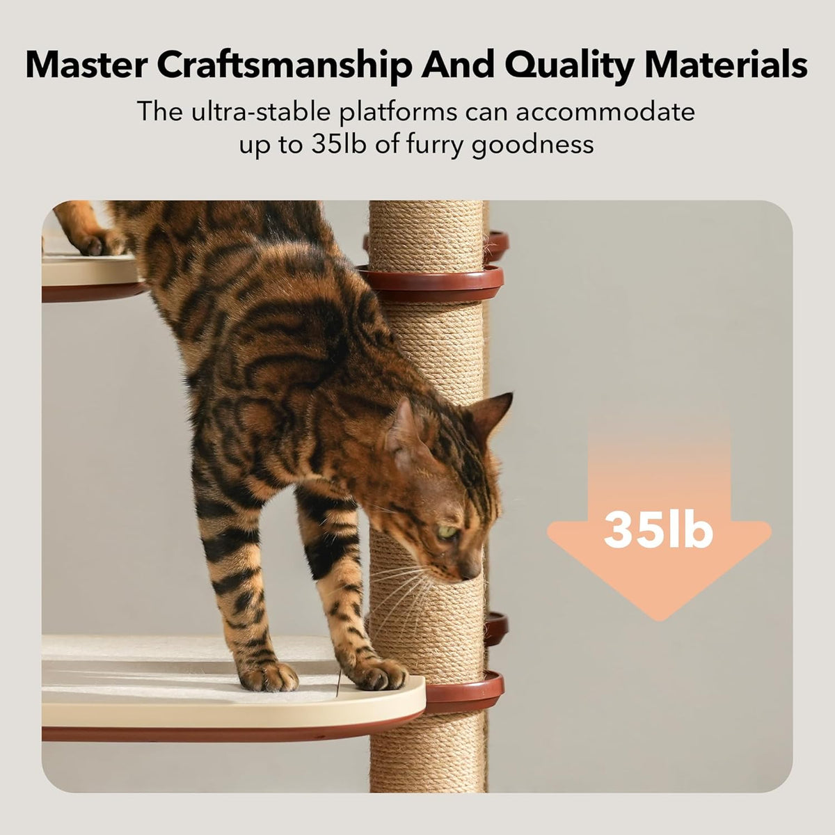 PETLIBRO Infinity Cat Tree Tower for Indoor Cats, Modular Design with Cat Bed, Toy, Felt Pads