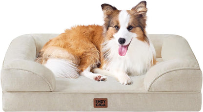 EHEYCIGA Orthopedic Dog Beds for Large Dogs, Waterproof Memory Foam Large Dog Bed with Sides
