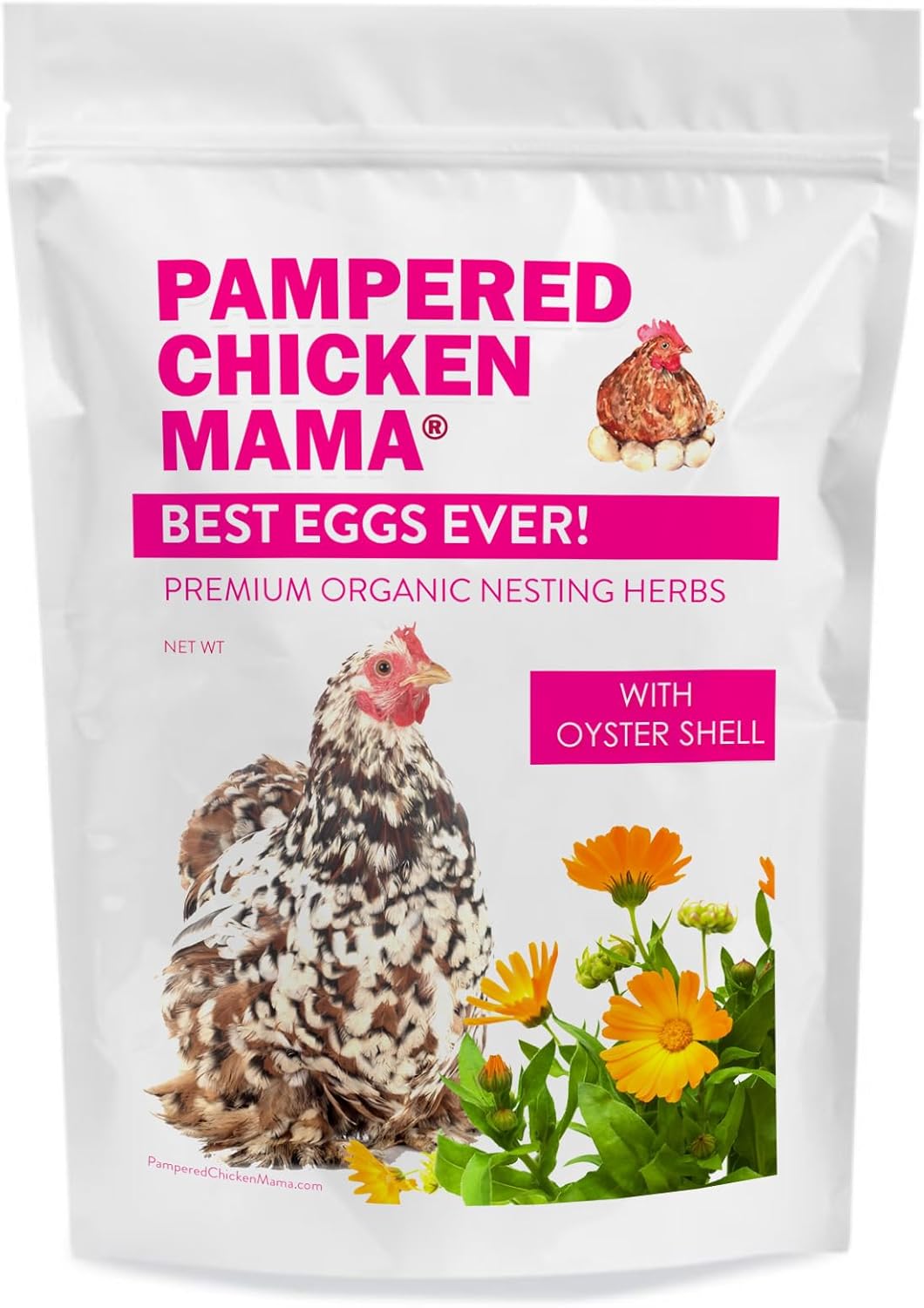 Pampered Chicken Mama Best Eggs Ever! Nesting Herbs for Chickens (16 Ounce/1 Pound) for Chicken