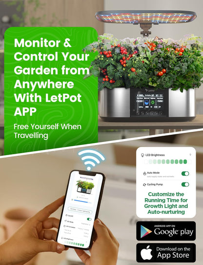LetPot LPH-Max Hydroponics Growing System Kit, 21 Pods APP & WiFi Automatic Controlled Smart Indoor