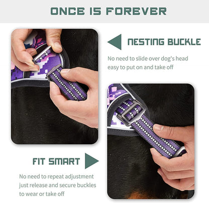 BUMBIN Tactical Dog Harness for Small Dogs No Pull, Famous TIK Tok No Pull Puppy Harness, Fit Smart
