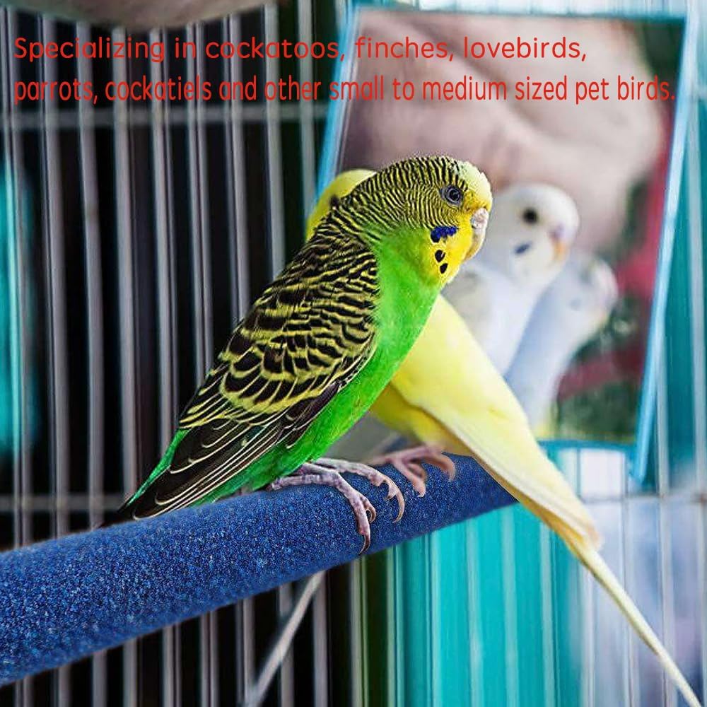 10 Pcs Parrot Perch Stand Bird Perch Stand Toy Colorful Paw Grinding Stick Cage Wooden Parakeet