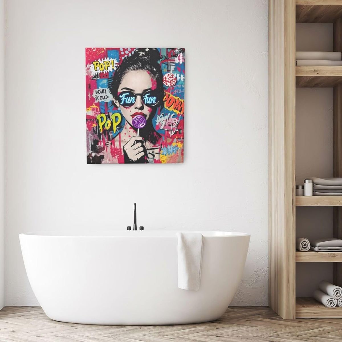 Fashion Women Wall Art Glam Modern Artwork for Girls Banksy Street Graffiti Pop Art Canvas Pictures