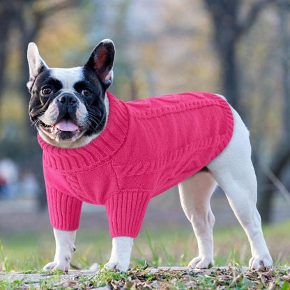 Queenmore Dog Sweater Large Size,Warm Dog Sweaters for Big Dogs,Chunky Knitted Doggy Sweater for
