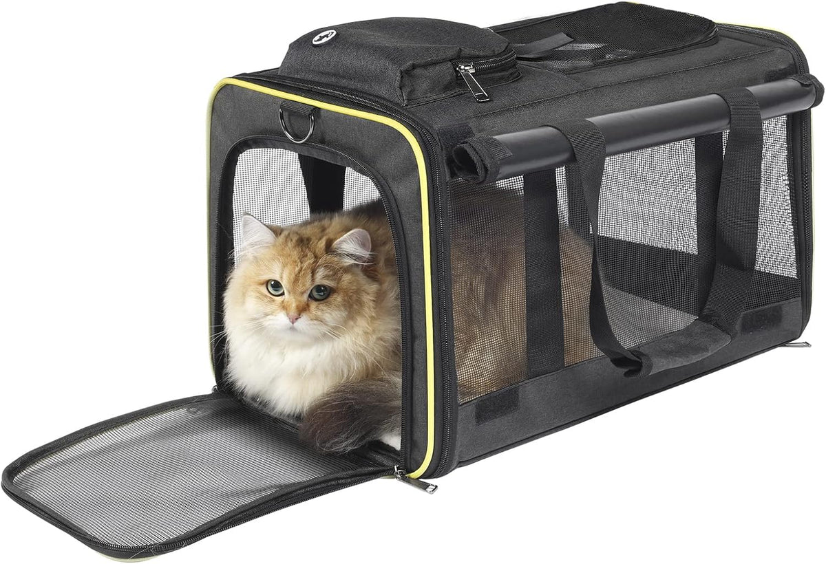 Cat Carriers for Large Cats 20 lbs+ Soft Pet Carrier for Small Dog/Durable 2 Kitty Travel