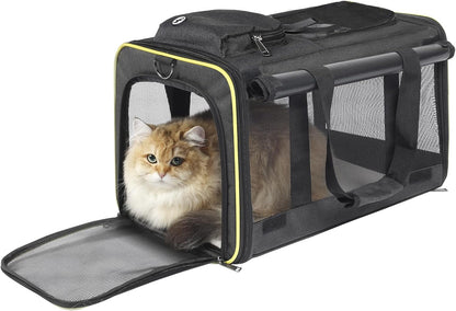 Cat Carriers for Large Cats 20 lbs+ Soft Pet Carrier for Small Dog/Durable 2 Kitty Travel