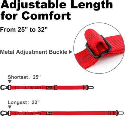 Plutus Pet Dog Seat Belt for Car, Adjustable Dog Car Harness with Carabiner Clip, Reflective Safety