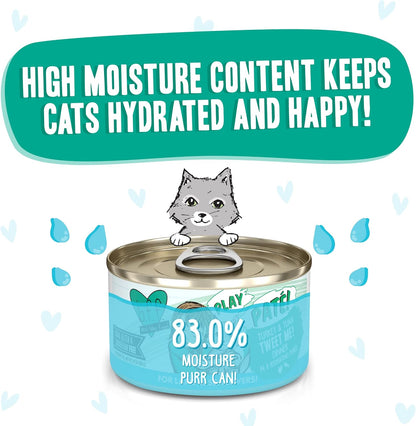 Weruva B.F.F. Play - Best Feline Friend Paté Lovers, Aw Yeah!, Turkey & Tuna Tweet Me! with Turkey
