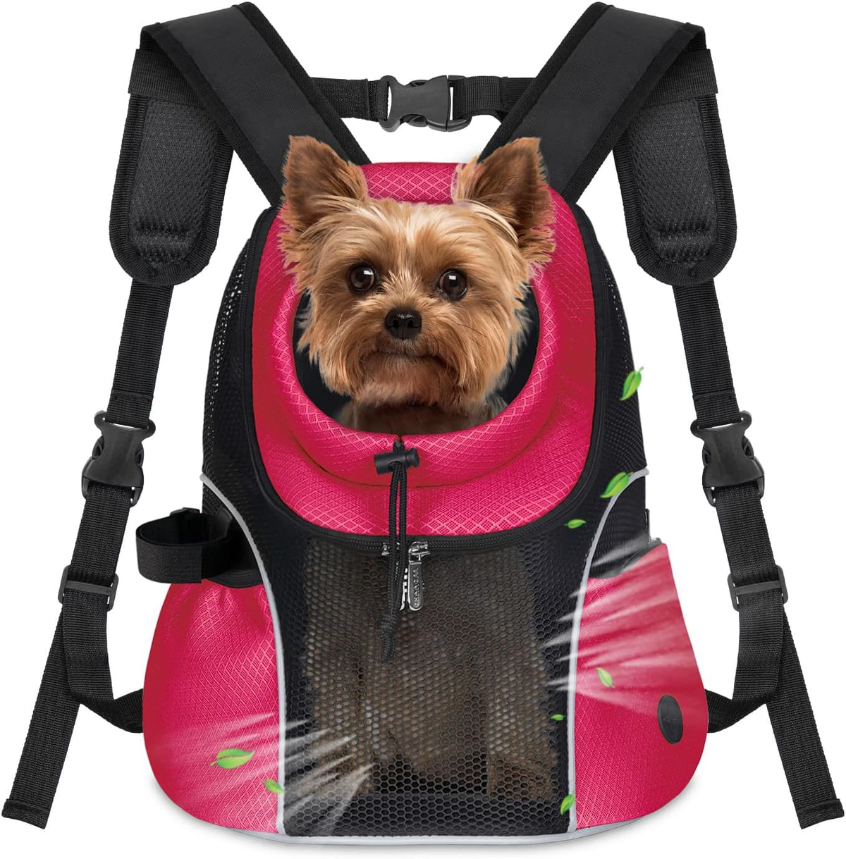 WOYYHO Pet Dog Carrier Backpack Small Dog Front Backpack Ventilated Mesh Dog Travel Back Pack with