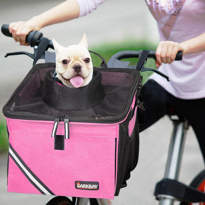 Pet Carrier Bicycle Basket Bag Pet Carrier/Booster Backpack for Dogs and Cats with Big Side