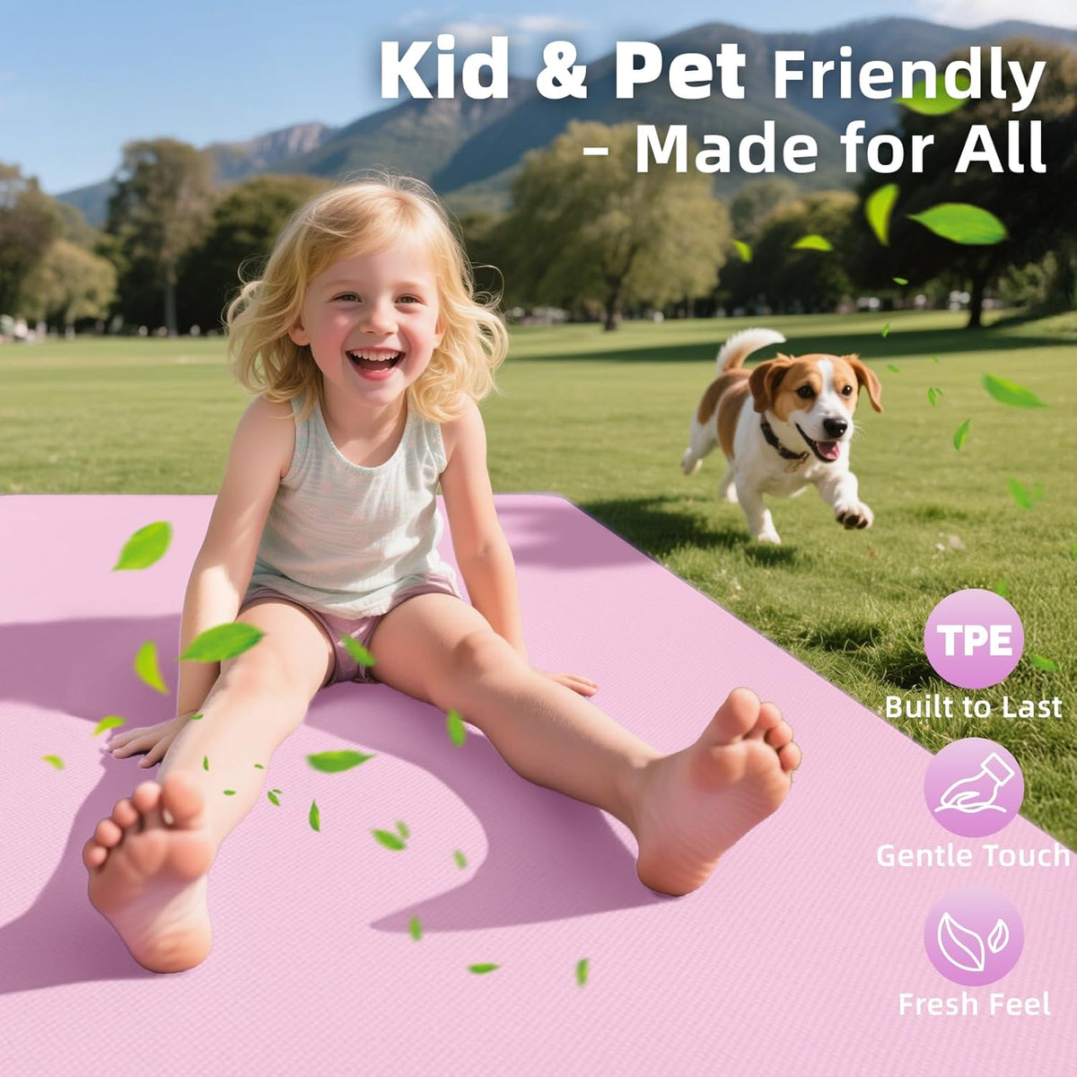 Extra Large Yoga Mat - 72"x35", 72"x48", 78"x57" - Wide TPE Exercise Mat for Home, Stretching