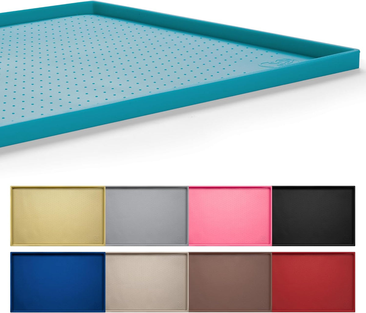 Hubulk Dog Feeding Mat,100% Waterproof Food Grade Silicone Pet Food and Water Bowl