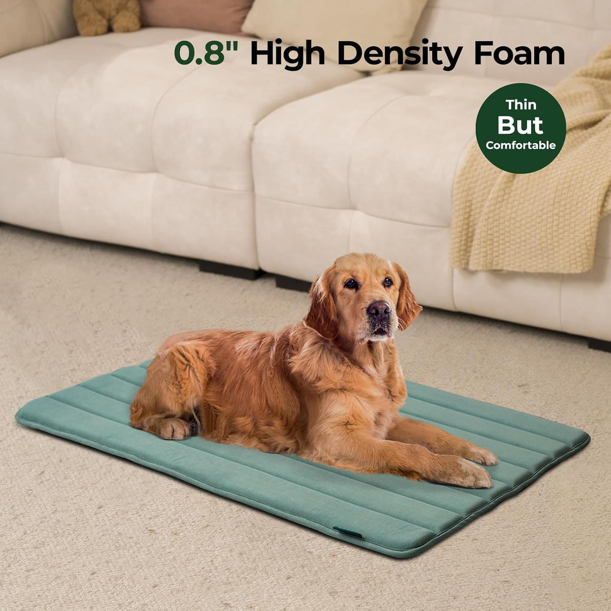 BALANCE Dog Crate Pad, Dog Foam Crate Mat Kennel Pad, Washable Water-Resistant Pet Bed Flat Dogs