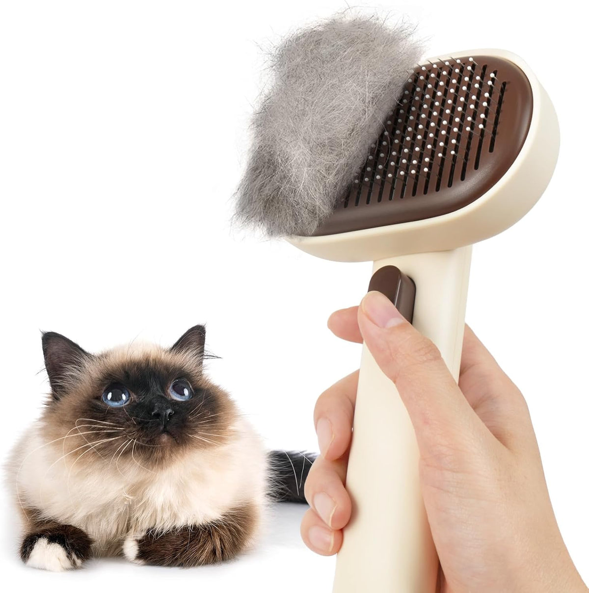Aumuca Cat Brushes for Indoor Cats Dog Hair Brush for Shedding Long or Short Haired Cats Grooming