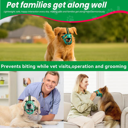 Dog Muzzle, Basket Muzzle for Small Medium Large Dogs, Anti-Biting and Chewing, Lightweight &