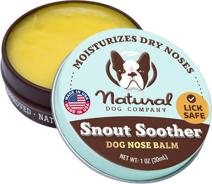 Natural Dog Company Snout Soother, Dog Nose Balm, Wax & Cream for Dry, Cracked Noses, Heals &