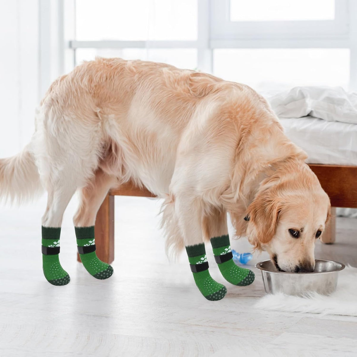 SCENEREAL Anti Slip Dog Sock to Prevent Licking Paws for Hardwood Floors, Boots & Paw Protector