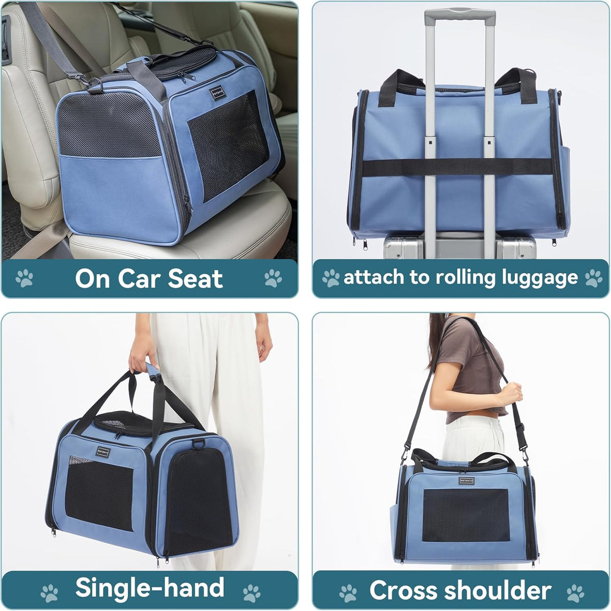PETSFIT Dog Carrier for Small Dogs, Small Dogs Carrier Bag, Soft-Sided Pet Carrier with a Safety