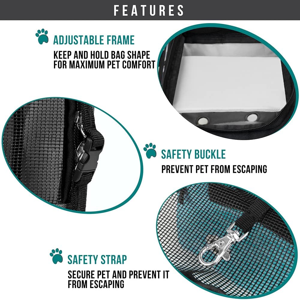 PetAmi Dog Purse Carrier for Small Dogs, Airline Approved Soft Sided Pet Carrier with Pockets