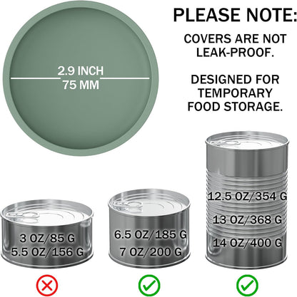 OHMO 2 Pack Pet Food Can Lids, (12.5-14oz) BPA Free Silicone Covers for Cat and Dog Food Cans