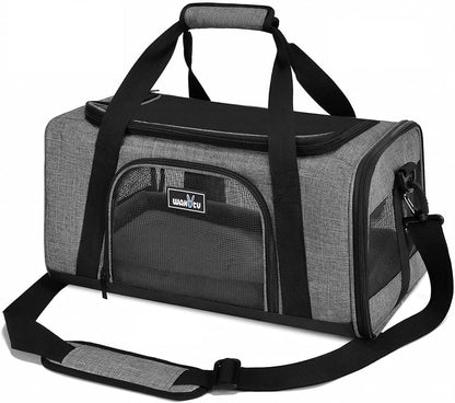 TSA Approved Pet Carrier for Small Cats Dogs, Travel Bag with Adequate Ventilation, 5 Mesh Windows