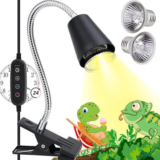 Reptile Heat Lamps, UVA/UVB Turtle Heat Lamp,Turtle Aquarium Light Bulbs, Heating Lamps with Cycle