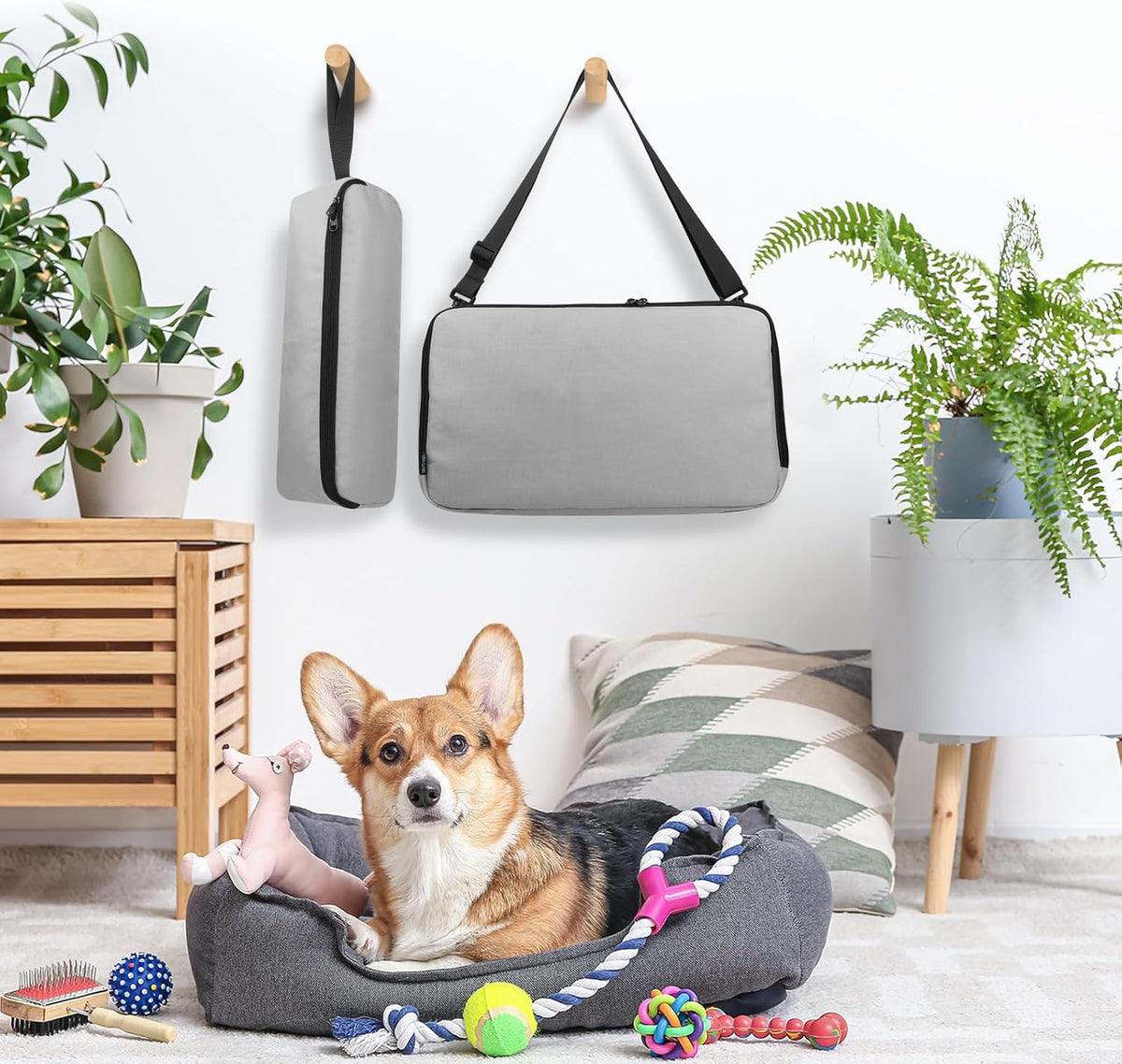 Beautyflier Pet Grooming Supplies Organizer, Protective Tote Bag Case for Pet Grooming Kit & Vacuum